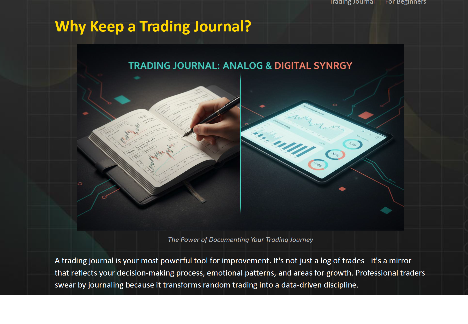 Trading Journaling for Beginners